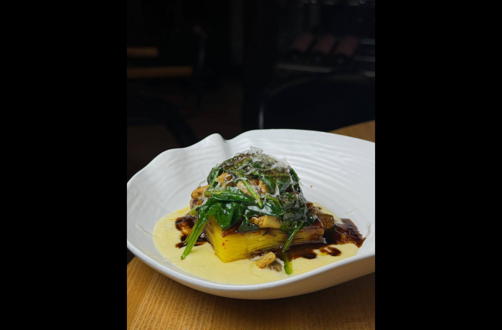 Картофельный  гратен с белыми грибами