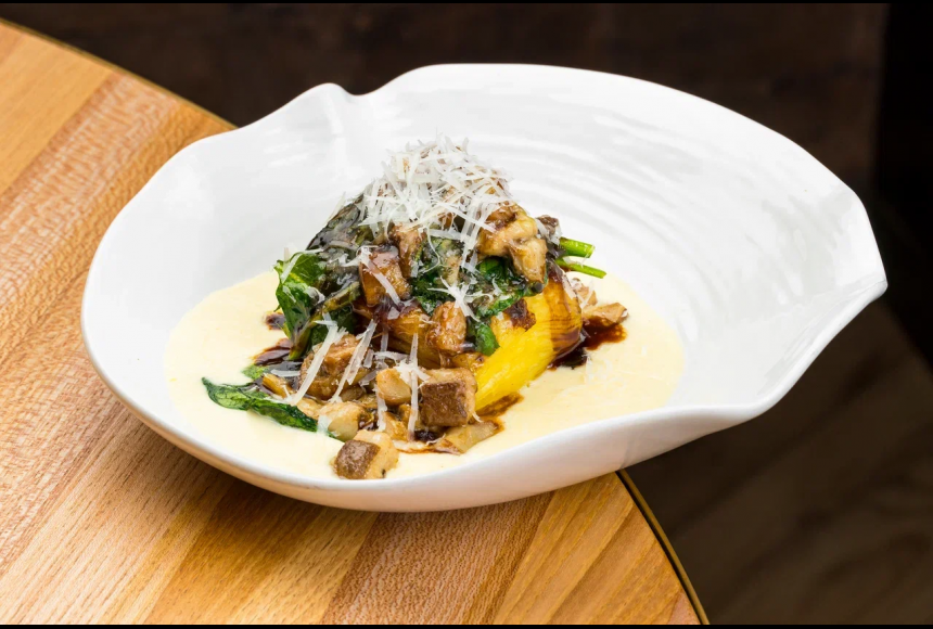 Картофельный  гратен с белыми грибами